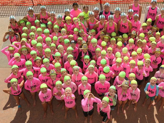 Pictured at North Burleigh Beach some of the North Burleigh Surf Clubs 600 nippers.    Pic Mike Batterham