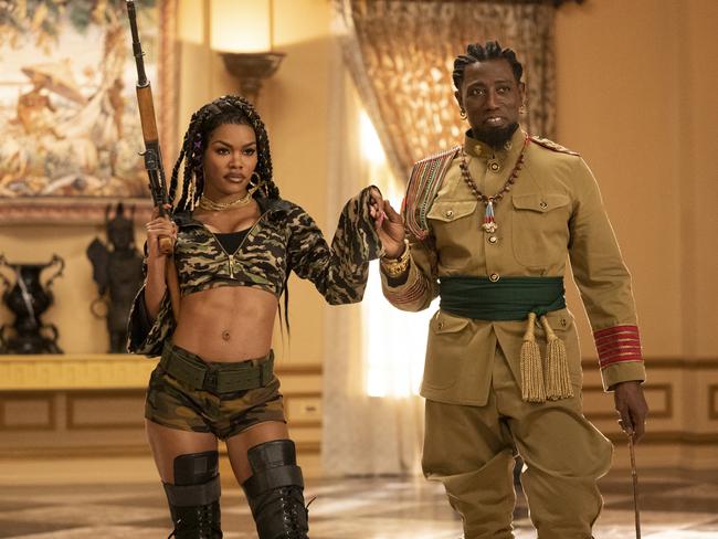 Teyana Taylor and Wesley Snipes star in COMING 2 AMERICAPhoto Courtesy of Amazon Studios