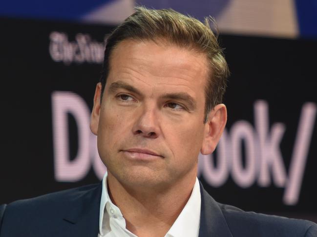 NEW YORK, NY - NOVEMBER 01: Lachlan Murdoch, Executive Chairman of 21st Century Fox speaks at the New York Times DealBook conference on November 1, 2018 in New York City.   Stephanie Keith/Getty Images/AFP == FOR NEWSPAPERS, INTERNET, TELCOS & TELEVISION USE ONLY ==