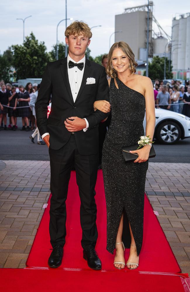 Mitchell Hay and Caitlin Bowling at Toowoomba Grammar School formal at Rumours International, Wednesday, November 15, 2023. Picture: Kevin Farmer