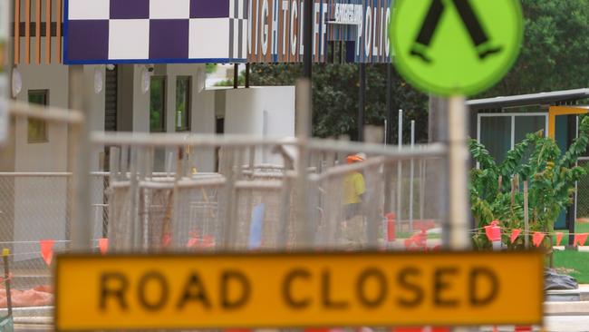 Road Works at the Nightcliff Police Station.