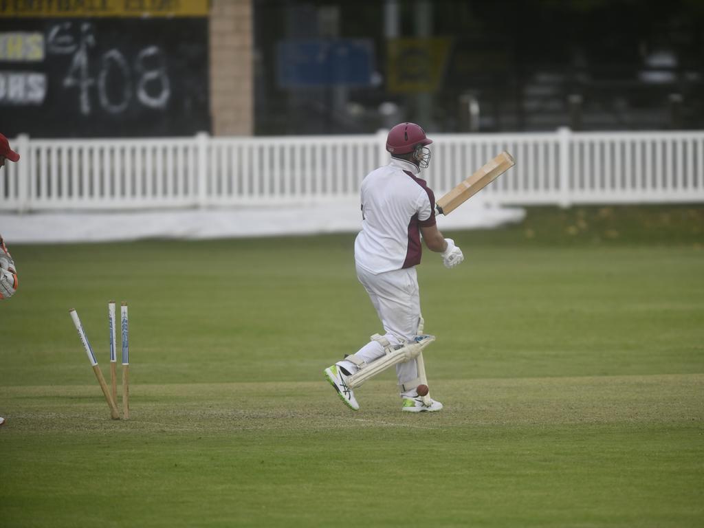 Action in CRCA premier league between Brothers and South Services at Ellem Oval.