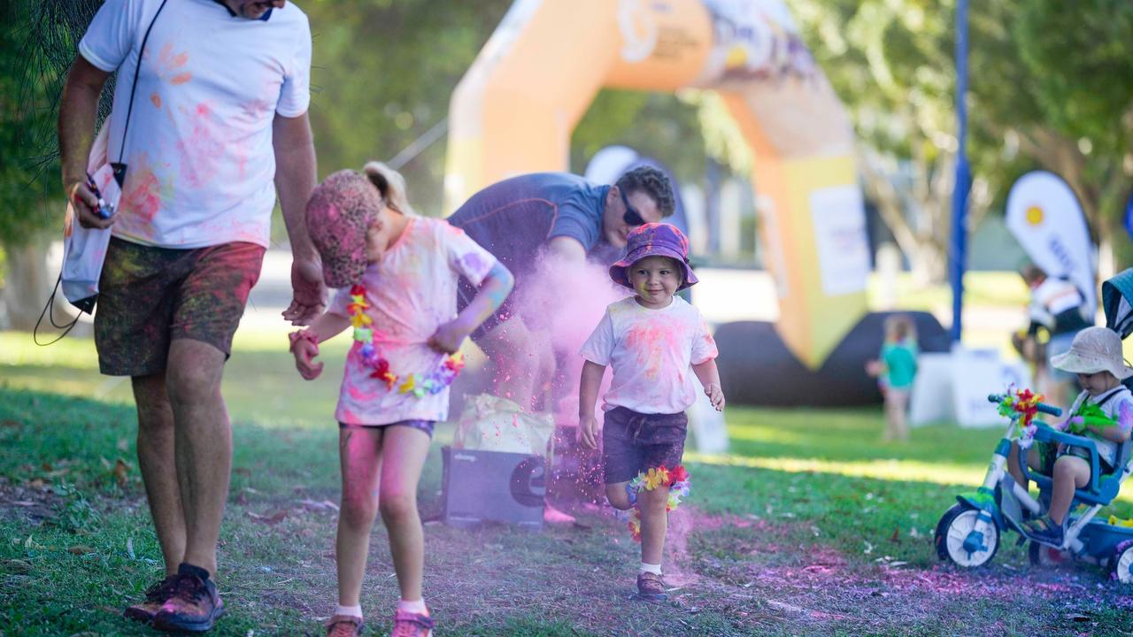 Photos from Cherryandjun Photography of the 2023 Gladstone Colour Me Capricorn fun run for the RACQ CapRescue.