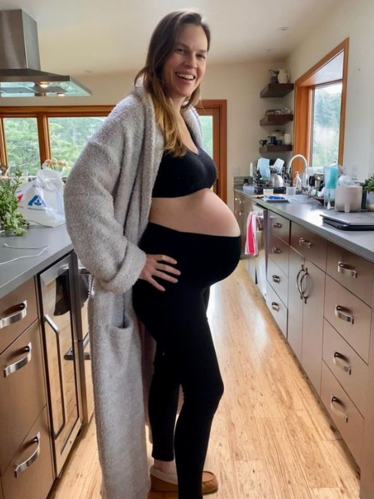 Hilary Swank showed off her bump. Picture: Instagram