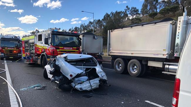 Three people were taken to hospital. Picture: CareFlight