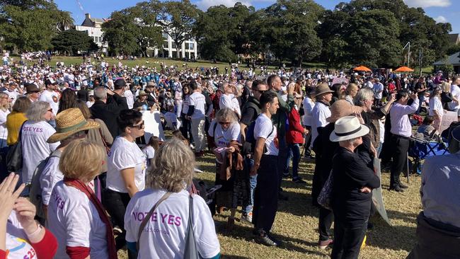 Thousands of people gathered at Prince Alfred Park in Sydney to show their support. Picture: Twitter