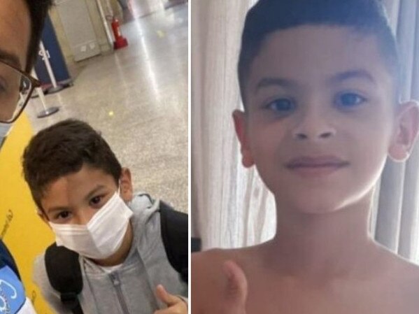 Emanuel Marques de Oliveira, 9, snuck into a Brazilian airport and boarded a plane without a ticket over the weekend. Authorities are trying to learn how the incident occurred. Picture: Newswire.