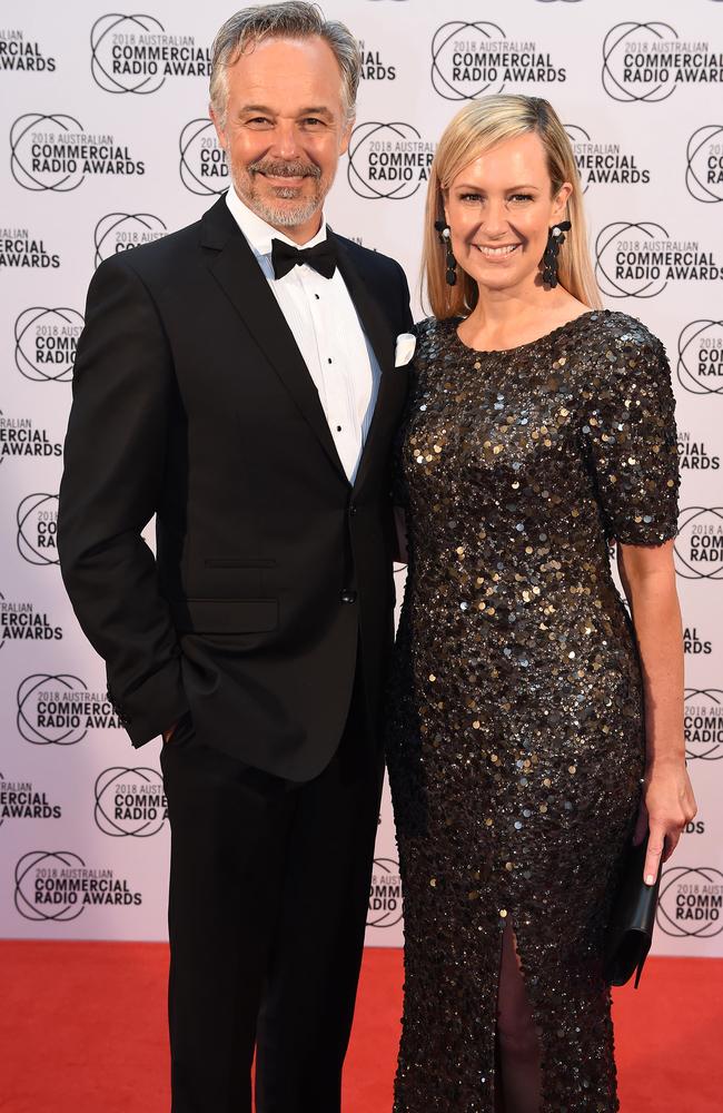 Cameron Daddo and Melissa Doyle from Smooth FM stepped out for the annual radio awards. Picture: Lawrence Pinder