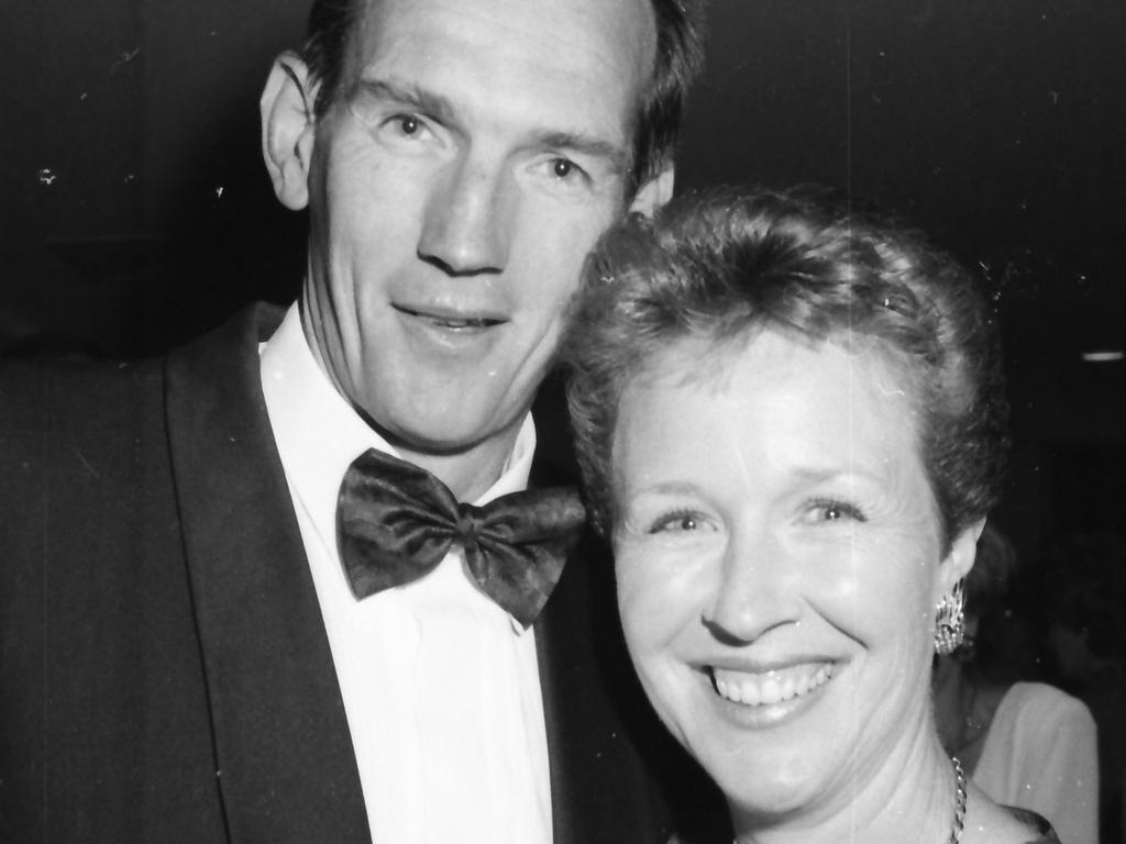 Wayne Bennett with Trish in 1992.