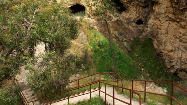 B01JJ9 A stairway Leading down to the bottom of an old Mine.. Image shot 2007. Exact date unknown.