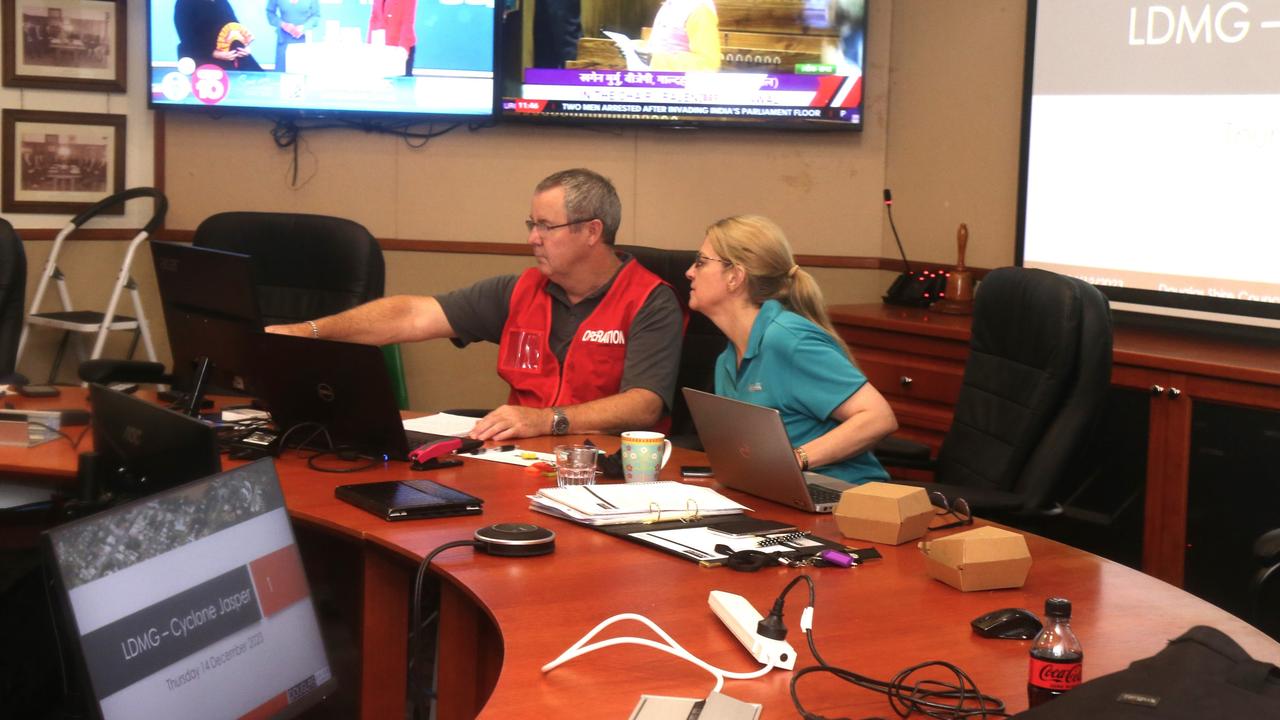 The Douglas Shire Council disaster command centre in Mossman has been a hive of activity in the aftermath of Cyclone Jasper. Picture: Peter Carruthers