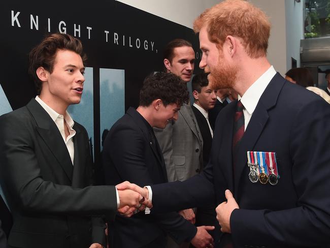 Actor Harry Styles and Prince Harry at the Dunkirk World Premiere in London. Picture: Eamonn M. McCormack — WPA Pool/Getty Images