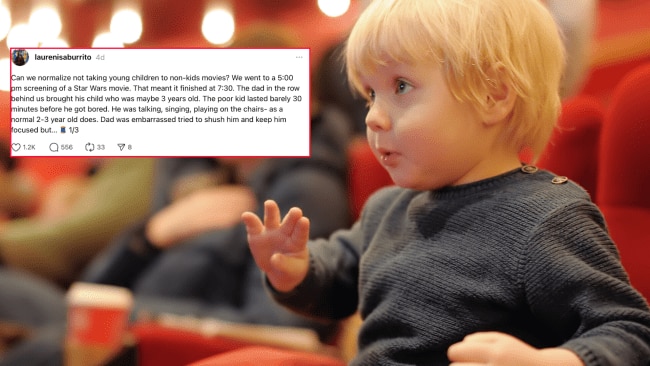 ‘Let’s normalise not taking young kids to non-kids movies’