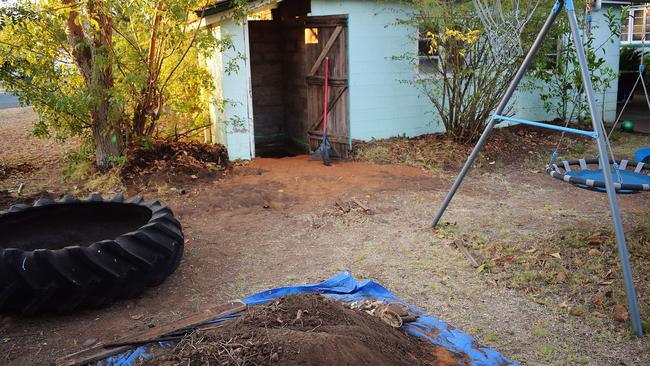 Investigators cordoned off the little girl's in Chinchilla for a number of days in late 2019, a few months after Kaydence was reported missing. Pictures: Peta McEachern