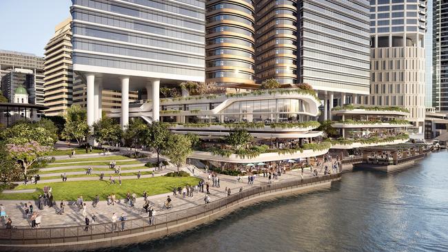 A render of the Waterfront Brisbane development. Picture: Supplied