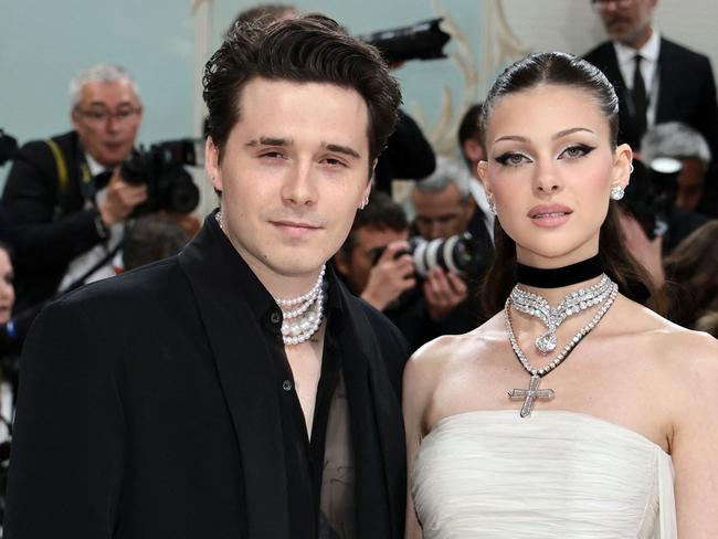 NEW YORK, NEW YORK - MAY 01: (L-R) Brooklyn Peltz Beckham and Nicola Peltz Beckham attend The 2023 Met Gala Celebrating 