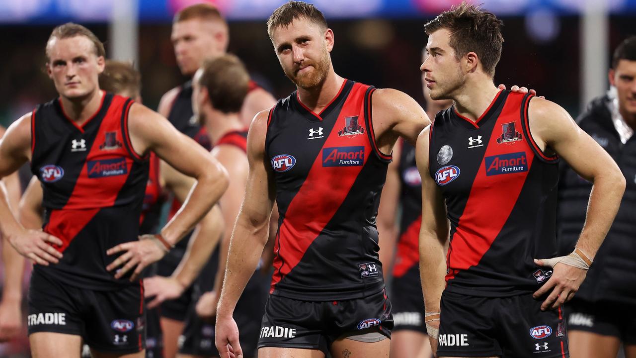 Dyson Heppell and his teammates are sitting in third last place at 2-8 on the AFL ladder.