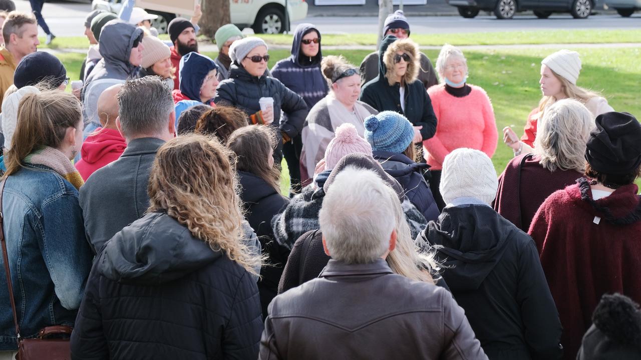 A Reignite Democracy Australia rally in West Geelong. Picture: Mark Wilson