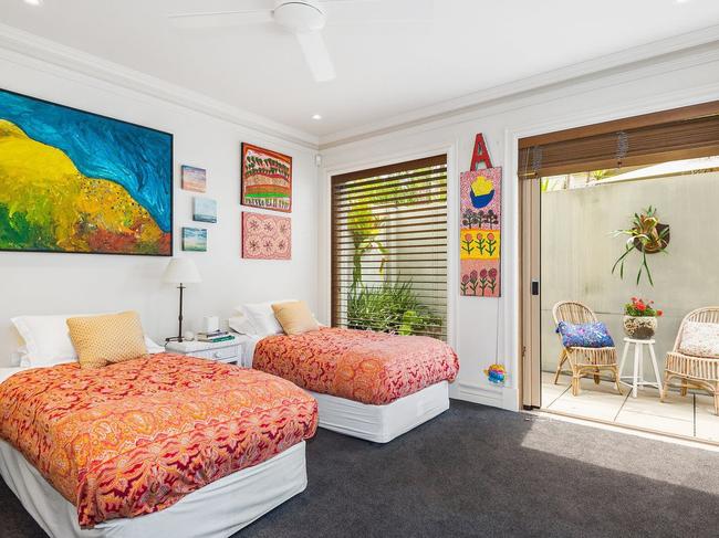 One of the bedrooms inside the Palm Beach house.