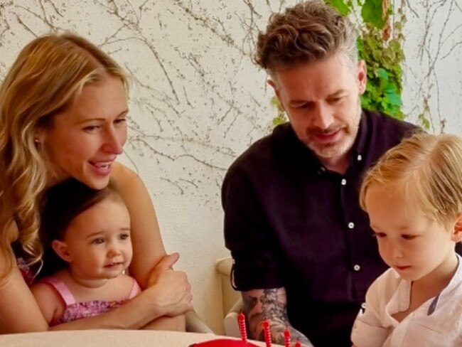 Jock Zonfrillo with his widow Lauren and their kids Alfie and Isla. Picture: jockzonfrillo/facebook