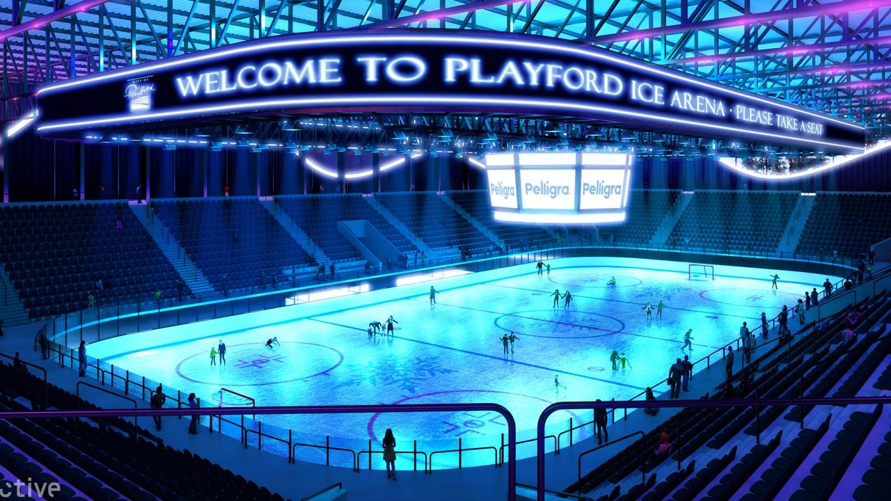 Artist's impression of the ice sports arena. Picture: City Collective