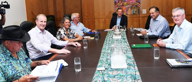 The members of the Territory Economic Reconstruction Commission meet in November before delivering their much-anticipated final report on Tuesday. Picture: Katrina Bridgeford