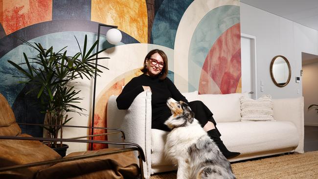 Natalie Wells at her Newtown unit going to auction Saturday. Picture: Jonathan Ng