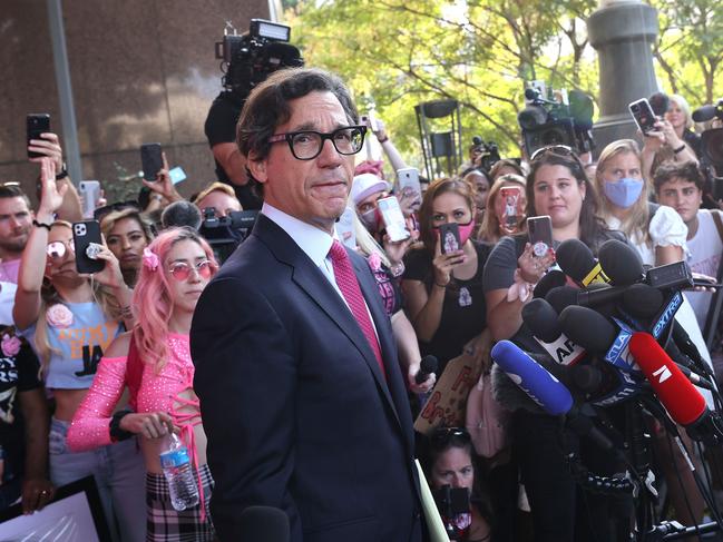 Spears’ lawyer Matthew Rosengart outside the Stanley Mosk Courthouse in Los Angeles, after a judge removed James Spears as conservator of her estate. Picture: Kevin Winter/Getty Images