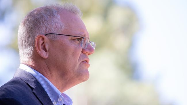 Scott Morrison says the freedoms forged from great sacrifices made in the past should be honoured ever more fiercely in the face of new and emerging threats. Picture: Jason Edwards