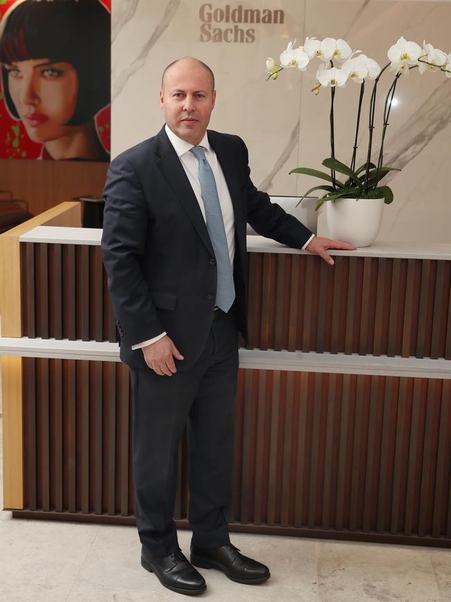 Goldman Sachs’ chair, Josh Frydenberg. Picture: David Crosling