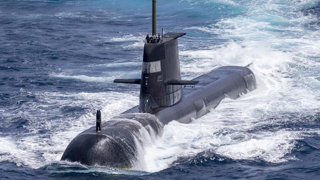 Collins class submarine HMAS Rankin. Picture: Getty Images.