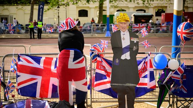 Royalists camped along the procession route. Picture: Getty Images