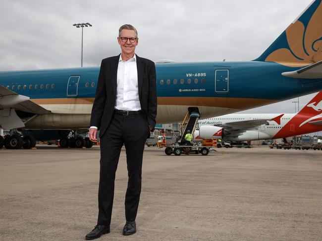 Daily Telegraph. 30, November, 2022.**Embargoed for The Daily Telegraph. The Bradfield oration**Sydney Airport, ceo, Geoff Culbert  of Sydney International Airport, on the airfield today.Picture: Justin Lloyd.