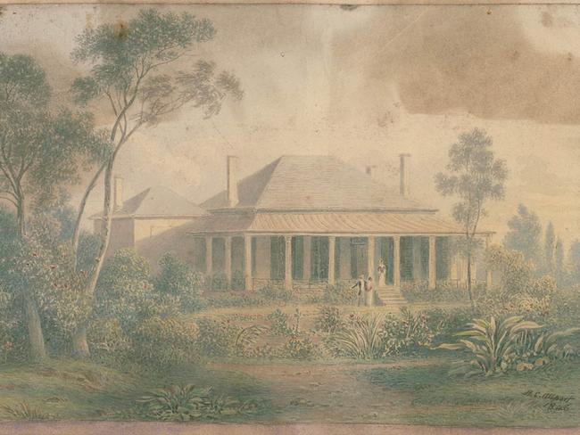 Camperdown Cottage, near Sydney, 1846, watercolour by H. C. Allport. Picture: State Library of NSW