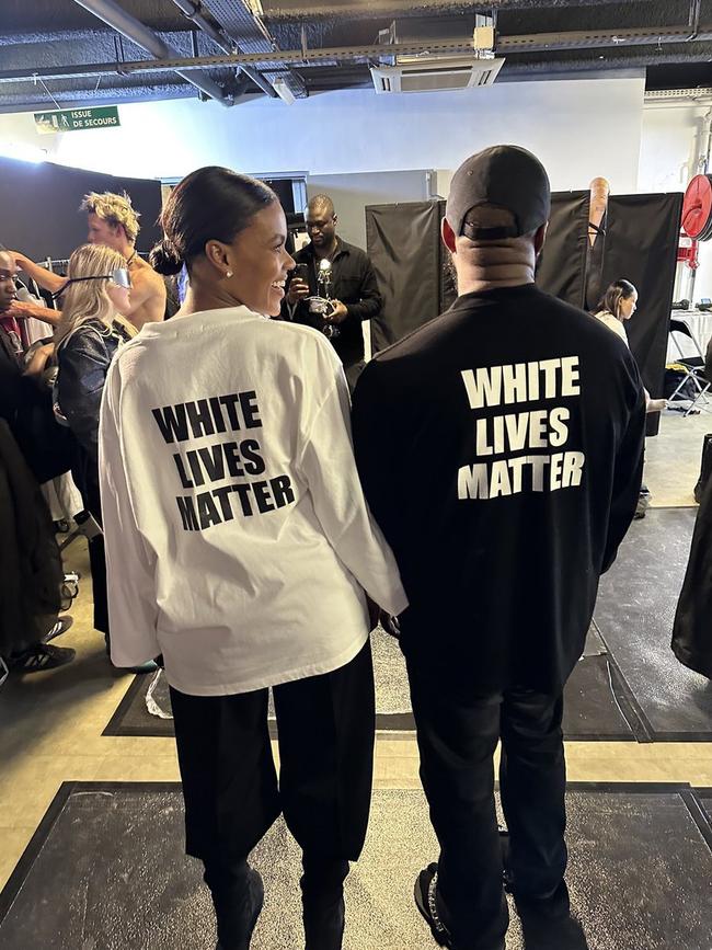 Kanye West wears ‘White Lives Matter’ shirt with Candace Owens.