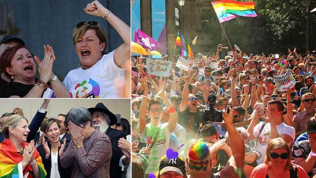 Affirmative action: The yes vote has sparked scenes of joy across Australia.