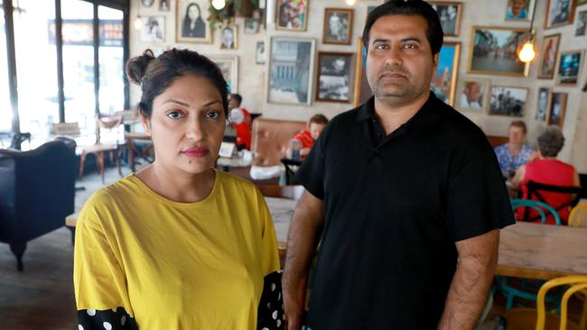 Coco Cubano business owners Fatima Tahira and Modasser Raza fear a 50 per cent tumble in business. Picture: Angelo Velardo