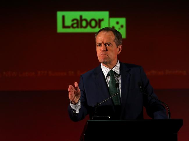 Bill Shorten on the election campaign trail. Picture Kym Smith