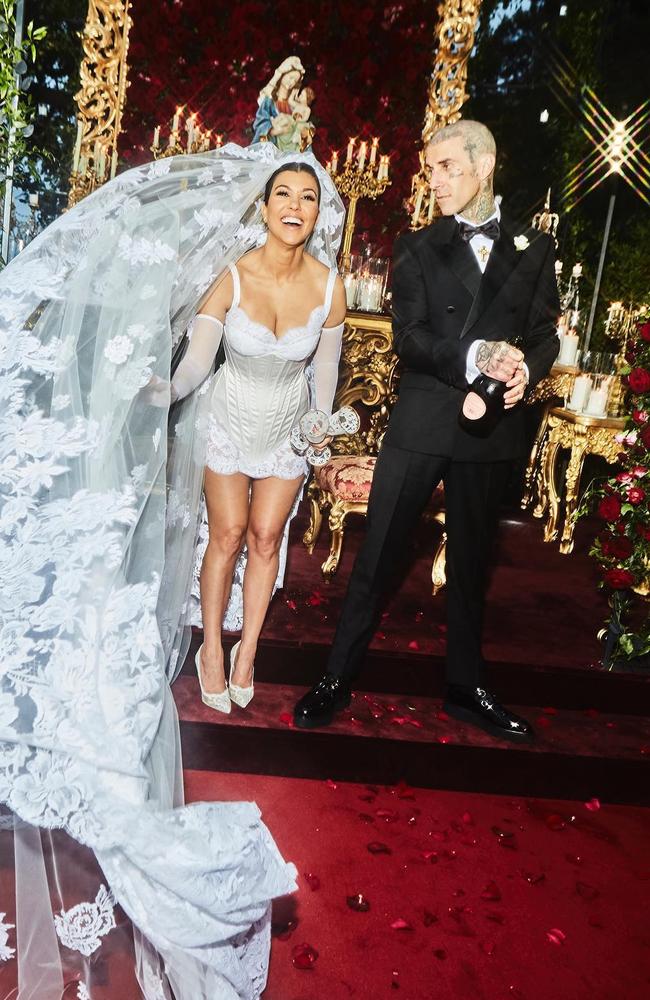 The lavish Italian affair was the third wedding for Travis and Kourtney. Picture: Instagram.