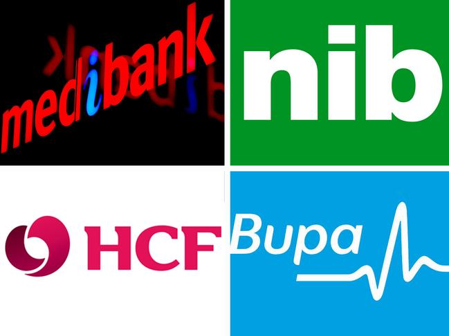 Australian health insurance company logos.  Picture: Hollie Adams/The Australian; Supplied