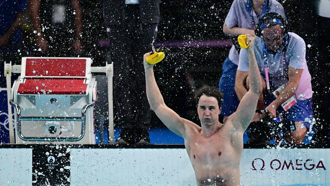 Cameron McEvoy reacts after competing in the final of the men's 50m freestyle swimming event at the Paris 2024 Olympic Games. Picture: Manan Vatsyayana/AFP