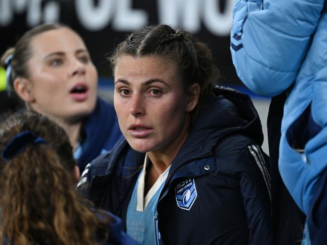 Jess Sergis went off with a concussion early in Game 2. Picture: NRL Photos