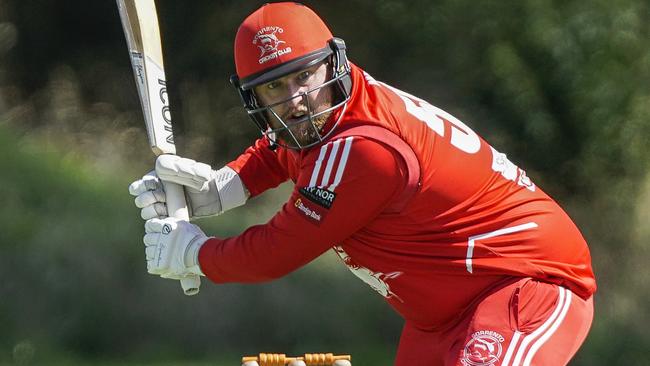 MPCA: Old Peninsula v Sorrento. Sorrento batsman Bob Wilson. Picture: Valeriu Campan