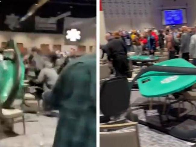 Banned for life? Man FLIPS poker table