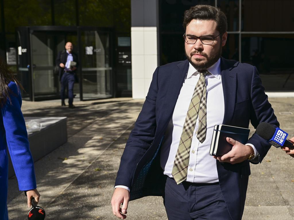 Bruce Lehrmann leaves the ACT Civil and Administrative Tribunal. Picture: Martin Ollman/NCA NewsWire