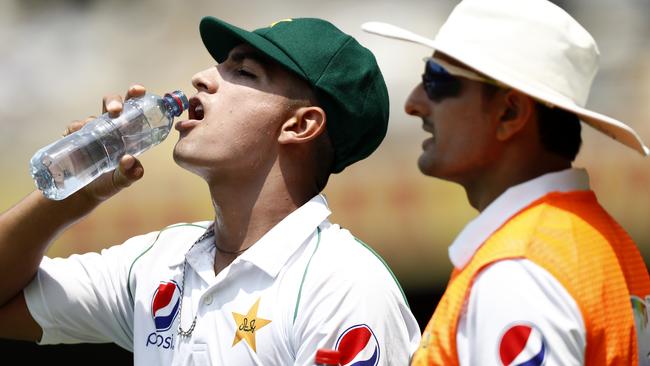 Abbas ran the drinks at the Gabba, as Pakistan struggled for bowling control in his absence.