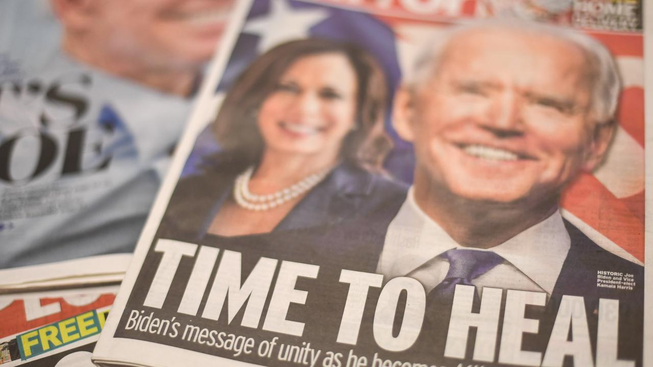 Joe Biden's stunning win has made headlines across the globe. Picture: Peter Summers/Getty Images