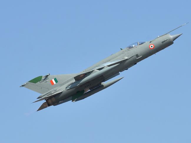 An Indian Air Force MIG-21 interceptor similar to the one shot down yesterday. Picture: AFP