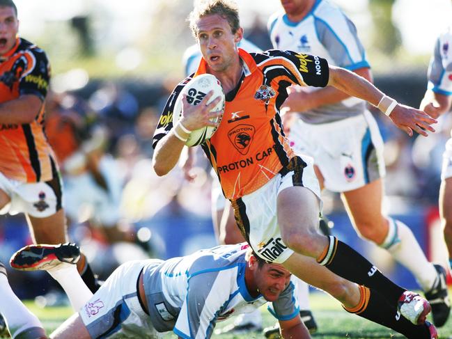 Brett Hodgson played a key role in Wests Tigers maiden premiership.