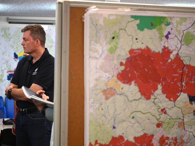 National Bushfire Recovery Agency chief Andrew Colvin during a tour of the Hawkesbury Fire Control Centre in Wilberforce, Monday, January 13, 2020. Picture: AAP